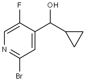 (2-bromo-5-fluoropyridin-4-yl)(cyclopropyl)methanol Structure