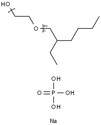 Poly(oxy-1,2-ethanediyl), .alpha.-(2-ethylhexyl)-.omega.-hydroxy-, phosphate, sodium salt Structure