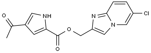 (6-chloroimidazo[1,2-a]pyridin-2-yl)methyl 4-acetyl-1H-pyrrole-2-carboxylate Structure