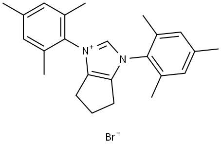 Cyclopentimidazolium, 3,4,5,6-tetrahydro-1,3-bis(2,4,6-trimethylphenyl)-, bromid… Structure