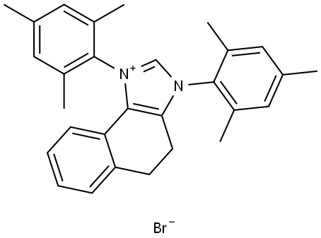 3H-Naphth[1,2-d]imidazolium, 4,5-dihydro-1,3-bis(2,4,6-trimethylphenyl)-, bromid… Structure