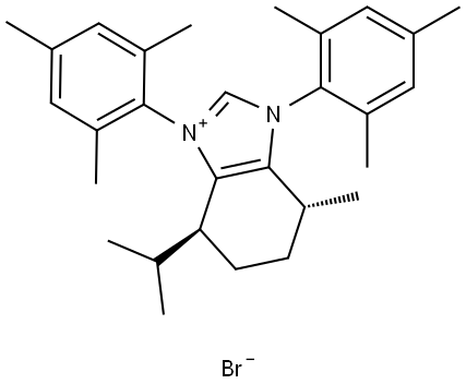 1H-Benzimidazolium, 4,5,6,7-tetrahydro-7-methyl-4-(1-methylethyl)-1,3-bis(2,4,6-… Structure