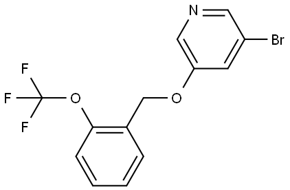 3-Bromo-5-[[2-(trifluoromethoxy)phenyl]methoxy]pyridine Structure