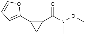 Cyclopropanecarboxamide, 2-(2-furanyl)-N-methoxy-N-methyl- Structure