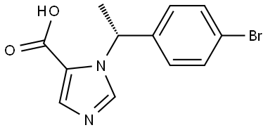 1-[(1R)-1-(4-bromophenyl)ethyl]-1H-imidazole-5-carboxylic acid Structure