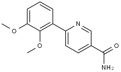 6-(2,3-Dimethoxyphenyl)-3-pyridinecarboxamide Structure