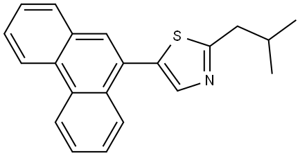 2-(Iso-butyl)-5-(phenanthren-9-yl)thiazole Structure