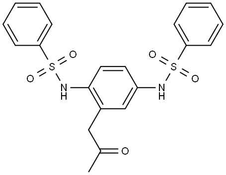 Benzenesulfonamide, N,N′-(acetonyl-p-phenylene)bis- Structure