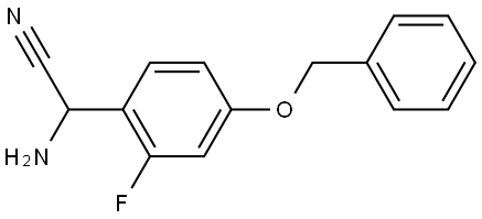 Benzeneacetonitrile, α-amino-2-fluoro-4-(phenylmethoxy)- Structure