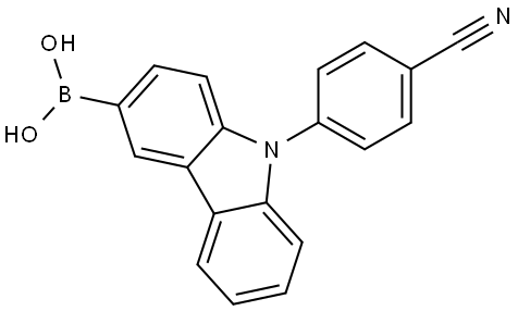 Boronic acid, B-[9-(4-cyanophenyl)-9H-carbazol-3-yl]- Structure