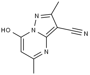 7-hydroxy-2,5-dimethylpyrazolo[1,5-a]pyrimidine-3-carbonitrile Structure