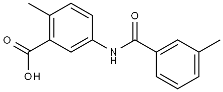 2-Methyl-5-[(3-methylbenzoyl)amino]benzoic acid Structure