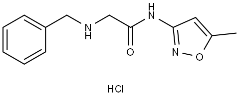 2-(BENZYLAMINO)-N-(5-METHYL-3-ISOXAZOLYL)ACETAMIDE HYDROCHLORIDE Structure