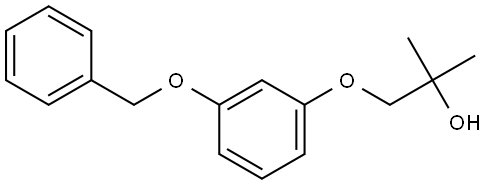 2-Methyl-1-[3-(phenylmethoxy)phenoxy]-2-propanol Structure