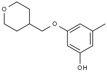 3-Methyl-5-[(tetrahydro-2H-pyran-4-yl)methoxy]phenol Structure