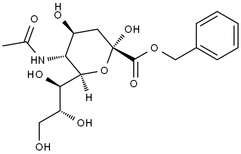 Phenylmethyl N-acetyl-β-neuraminate Structure