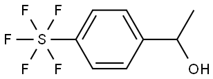 Sulfur, pentafluoro[4-(1-hydroxyethyl)phenyl]-, (OC-6-21)- Structure