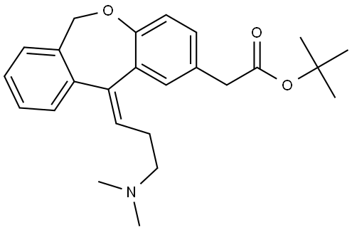 Dibenz[b,e]oxepin-2-acetic acid, 11-[3-(dimethylamino)propylidene]-6,11-dihydro-, 1,1-dimethylethyl ester, (11Z)- Structure