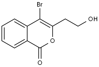 1H-2-Benzopyran-1-one, 4-bromo-3-(2-hydroxyethyl)- Structure