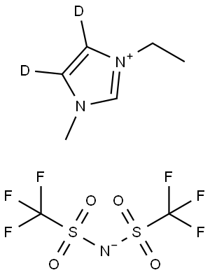 1H-Imidazolium-4,5-d2, 3-ethyl-1-methyl-, salt with 1,1,1-trifluoro-N-[(trifluoromethyl)sulfonyl]methanesulfonamide (1:1) Structure