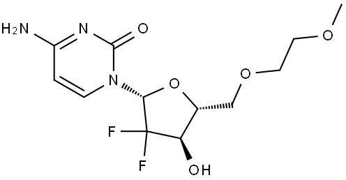 Cytidine, 2′-deoxy-2′,2′-difluoro-5′-O-(2-methoxyethyl)- Structure