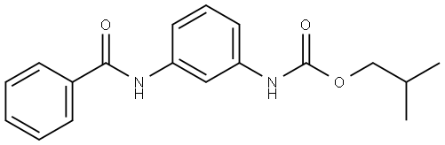 Isobutyl 3-benzamidophenylcarbamate Structure