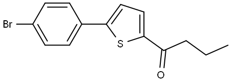 1-[5-(4-Bromophenyl)-2-thienyl]-1-butanone Structure