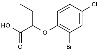 2-(2-Bromo-4-chlorophenoxy)butanoic acid Structure