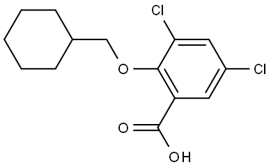 3,5-Dichloro-2-(cyclohexylmethoxy)benzoic acid Structure