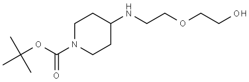 tert-butyl 4-((2-(2-hydroxyethoxy)ethyl)amino)piperidine-1-carboxylate Structure