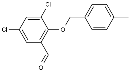 3,5-dichloro-2-((4-methylbenzyl)oxy)benzaldehyde Structure