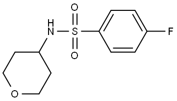 Benzenesulfonamide, 4-fluoro-N-(tetrahydro-2H-pyran-4-yl)- Structure