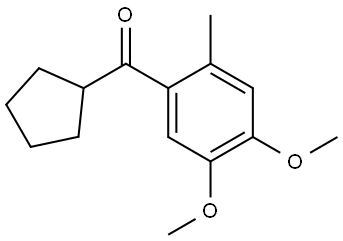 Cyclopentyl(4,5-dimethoxy-2-methylphenyl)methanone Structure