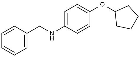 N-[4-(Cyclopentyloxy)phenyl]benzenemethanamine Structure