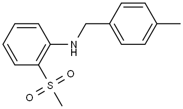 4-Methyl-N-[2-(methylsulfonyl)phenyl]benzenemethanamine 구조식 이미지