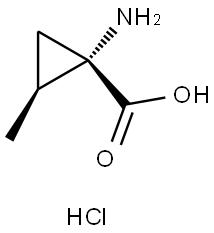 Cyclopropanecarboxylic acid, 1-amino-2-methyl-, hydrochloride, (1S-trans)- Structure