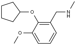 2-(Cyclopentyloxy)-3-methoxy-N-methylbenzenemethanamine Structure