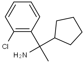 1-(2-chlorophenyl)-1-cyclopentylethan-1-amine Structure