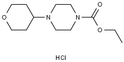 ethyl 4-(tetrahydro-2H-pyran-4-yl)piperazine-1-carboxylate Structure