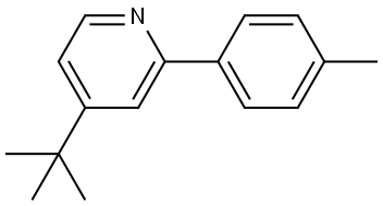 Pyridine, 4-(1,1-dimethylethyl)-2-(4-methylphenyl)- Structure