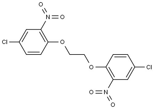 Benzene, 1,1'-[1,2-ethanediylbis(oxy)]bis[4-chloro-2-nitro- (9CI) Structure