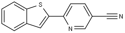 6-Benzo[b]thien-2-yl-3-pyridinecarbonitrile Structure