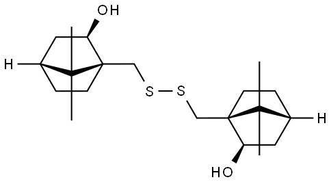 Bicyclo[2.2.1]heptan-2-ol, 1,1'-[dithiobis(methylene)]bis[7,7-dimethyl-, (1S,1'S,2R,2'R,4R,4'R)- (9CI) Structure