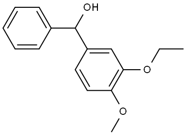 3-Ethoxy-4-methoxy-α-phenylbenzenemethanol 구조식 이미지