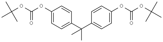 Carbonic acid, C,C'-[(1-methylethylidene)di-4,1-phenylene] C,C'-bis(1,1-dimethylethyl) ester Structure