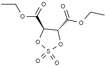 1,3,2-Dioxathiolane-4,5-dicarboxylic acid, 4,5-diethyl ester, 2,2-dioxide, (4R,5R)- Structure