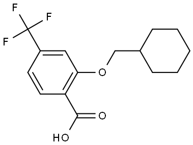 Benzoic acid, 2-(cyclohexylmethoxy)-4-(trifluoromethyl)- Structure