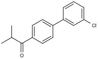 1-(3'-Chloro[1,1'-biphenyl]-4-yl)-2-methyl-1-propanone Structure