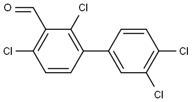 2,3',4,4'-Tetrachloro[1,1'-biphenyl]-3-carboxaldehyde Structure