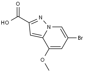 Pyrazolo[1,5-a]pyridine-2-carboxylic acid, 6-bromo-4-methoxy- Structure